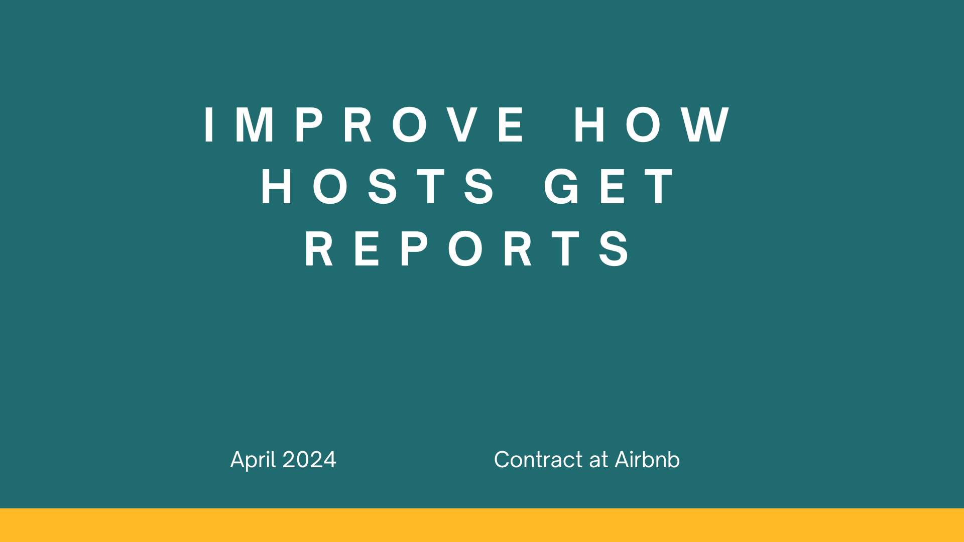 Protected: Improve how hosts get reports